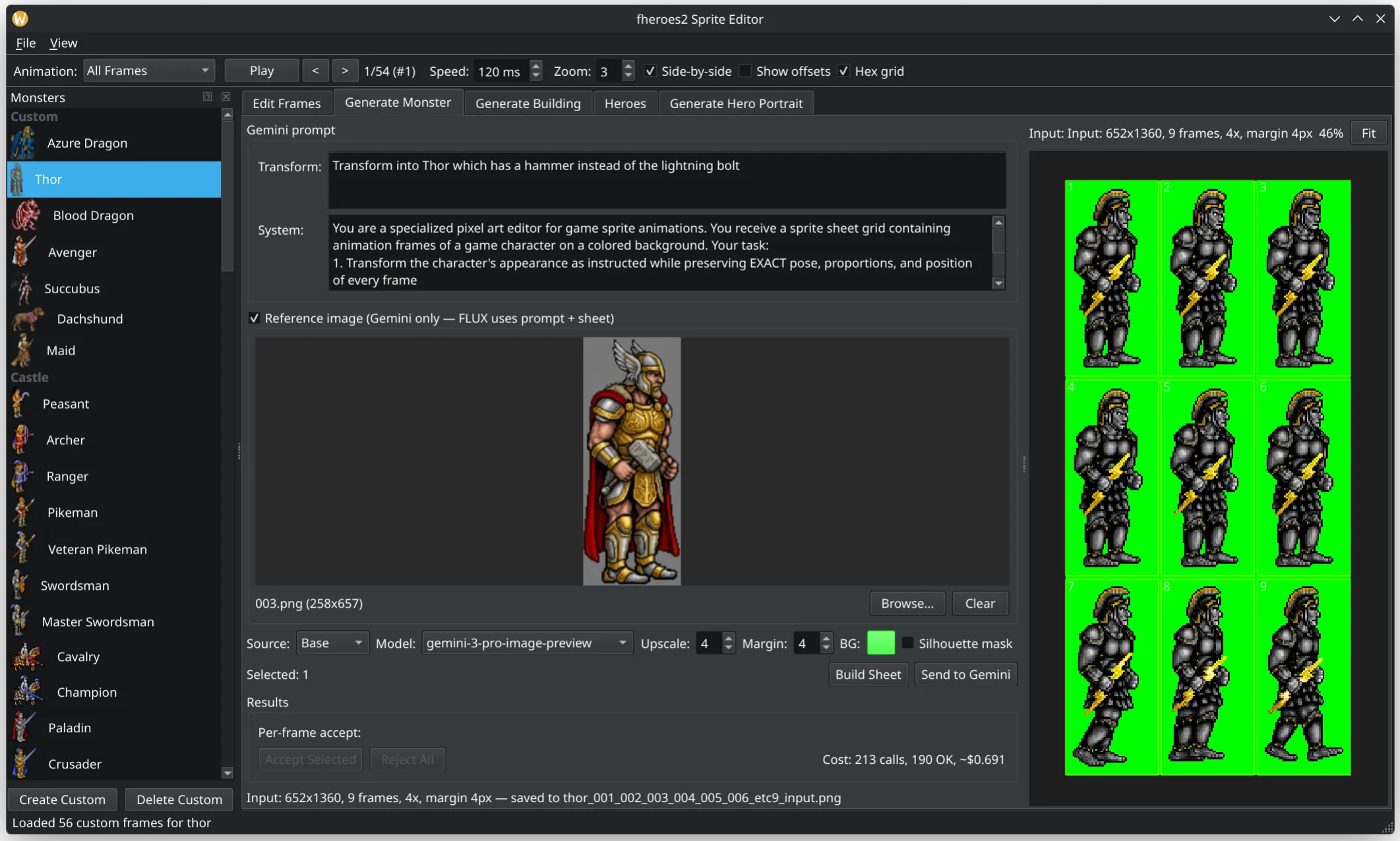 Sprite Editor - Generate Monster